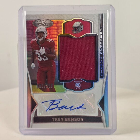 2024 Panini Certified Trey Benson Freshman Fabric RC Autograph Card #082/399 - Picture 1 of 9